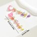 Inssen small, fresh, sweet, Japanese Korean style heart-shaped for women, simple color inlaid with crystal tassel and_ipsvogv.com