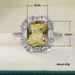 Cao Shi's High-end Light Luxury Style Sparkling Yellow Zircon Engagement Ring, Women's Fashion Party Jewelry_ipsvogv.com