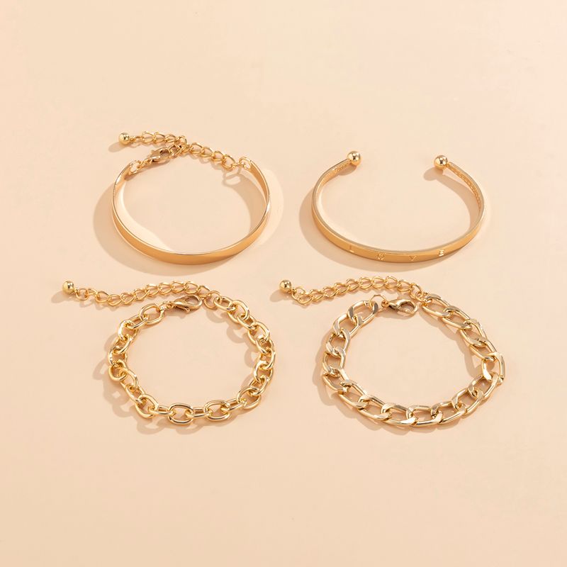 Metal Bracelet Set Bracelet Female Summer Ins Niche Design European And American New Simple Hip Hop Trendy Cold Wind Street Dance_ipsvogv.com