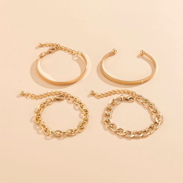 Metal Bracelet Set Bracelet Female Summer Ins Niche Design European And American New Simple Hip Hop Trendy Cold Wind Street Dance_ipsvogv.com