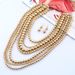 Fashionable And Exaggerated Multi Layered Gold CCB Bead Necklace For Women_ipsvogv.com