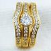 Women Vacuum Plating Engagement Wedding Ring Set_ipsvogv.com