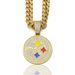Fashion Jewelry Full Diamond Round Steelers Letter Pendant Necklace Personality Hip Hop Trendy Brand Cuban Chain_ipsvogv.com