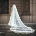 Hair Jewelry 3D Flowers Bridal Long Cathedral 1 Layer Soft Wide Veil With Comb Wedding Accessories For Bride V93_ipsvogv.com