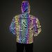 Men's Clothing winter new circuit pattern colorful reflective cotton coat men's luminous fashion large size cotton coat men's clothing_ipsvogv.com