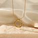 Titanium Steel Hollow Circle Necklace - Round Clavicle Chain For Women, Versatile & Lightweight_ipsvogv.com