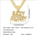 Men's full diamond creative splicing letter pendant necklace with water droplet shape large buckle, cool hip-hop Cuban_ipsvogv.com