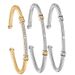 Open Bangle Fashionable And Versatile Trendy Ladies Inlaid Diamond Titanium Steel Wire Rope Bracelet_ipsvogv.com