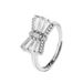 Korean Style East Gate Instagram Diamond Bow With Versatile Female Style And Adjustable Opening For Index Finger Ring_ipsvogv.com