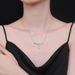 Micro Pave Full Diamond Ribbon Knot French Style Elegant Collarbone Chain Necklace For Women Light Luxury High-end_ipsvogv.com