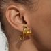 Women’s Jewelry Set Fashion Wrinkled Thin Square Earrings Plated With Gold Geometric Twisted Leaf Earrings Irregular Earrings_ipsvogv.com