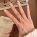 New Vintage Brushed Zircon With A Female Court Style, Delicate, Simple, High-end, Versatile Index Finger Ring_ipsvogv.com