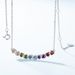Smiling love color zirconium necklace female S925 silver inlaid rainbow zircon clavicle chain simple light luxury_ipsvogv.com