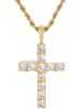 Straight Full Diamond Solid Cross Necklace For Men And Women Hip Hop Fashion Zircon Pendant Jewelry_ipsvogv.com