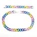 Unisex Hip Hop Trendy Cuban Chain Enamel Bracelet 17mm Rainbow Rhombus Hiphop Necklace For Men And Women_ipsvogv.com