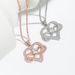 Infinity Symbol 8-character Peach Heart Sweater Chain, New Niche High-end Bow Love Necklace_ipsvogv.com