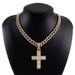 Hip Hop Versatile Alloy Cubic Zirconia Cross Pendant Personality Unisex Casual Necklace_ipsvogv.com