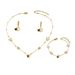 Minimalist Edition Korean Geometric Bracelet Earring Versatile Fragrant Wind Butterfly Small Crowd Set with Zircon Stone_ipsvogv.com