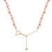Titanium Steel Baroque Freshwater Powder Pearl Women's OT Buckle Pull-out Adjustable Collarbone Chain Temperament_ipsvogv.com