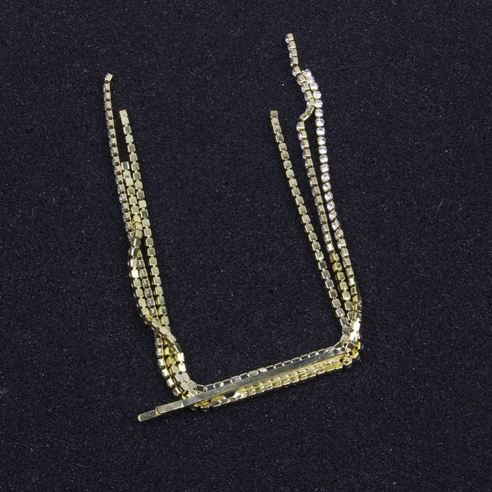 ins Long Hot Tassel Hairpin Korean Temperament Side clip New Rhinestone Hair Accessories Hair clip_ipsvogv.com