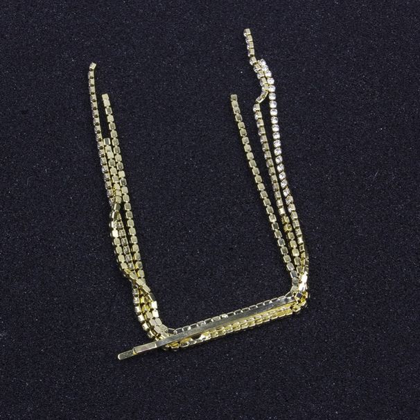 ins Long Hot Tassel Hairpin Korean Temperament Side clip New Rhinestone Hair Accessories Hair clip_ipsvogv.com