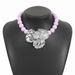 N12278ZA Nw Exaggratd Prsonalizd Flowr Pndant Nck Chain Womn's Swt and Atmosphric Multi Color Badd_ipsvogv.com