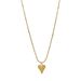 Love Titanium Steel Necklace Snake Bone Chain Small and Luxury Design Sense Peach Heart Versatile Chain Mesh Red Heart_ipsvogv.com