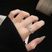 Zircon Inlaid Full Diamond Open Ring, Horseshoe Star, Exquisite, Light Luxury, High-end Feeling, ISN Style, Super_ipsvogv.com