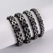 Men's Double Row Flat Byzantine Bracelet Strap Engraved Brushed Fashion Personality Charm_ipsvogv.com