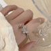 Light Luxury High-end Zircon Love Bow Series Ins Style Niche Design Personalized Open Index Finger Ring_ipsvogv.com