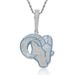 Unisex New Product Goat Pendant Hip Hop Jewelry Micro Inlaid Zircon Personality Men's Trendy Animal Necklace Hip Hop Accessories_ipsvogv.com