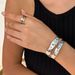 Punk Metal Irregular Wrinkle Women's Fashion Design Open Set Bracelet_ipsvogv.com