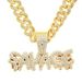 Hip Hop Personalized Men's Fashion Accessories Full Diamond Spliced Letter Pendant Cuban Necklace Sweater Chain_ipsvogv.com
