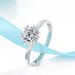 Twisted Arm Closed Six Claw Snowflake Non Fading One Carat Moissanite Female Ring Light Luxury Wedding Proposal Gift Ring_ipsvogv.com