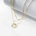s925 sterling silver simple ring double layer necklace light luxury ins style geometric circle stacking clavicle chain_ipsvogv.com