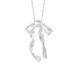 Sterling Silver Ribbon Bow Necklace For Women Korean INS Blogger Light Luxury Sweet Socialite Style Elegant Collarbone_ipsvogv.com
