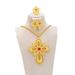 Ethiopian Necklace Earrings Party Gold Jewelry Set For Girls Eritrea Accessories_ipsvogv.com