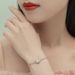 Sterling Silver Bracelet For Women Classic Colored Gemstone Square Diamond Chain Bracelet Fashion Pink Diamond Yellow Diamond Square Bracelet_ipsvogv.com