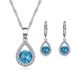 Women's Jewelry Set Angel's Tears Water Drop Necklace Earrings Literary Women's Zircon Jewelry Set_ipsvogv.com