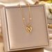 Korean Version Of Light Luxury Gold Heart Titanium Steel Necklace With A Female Niche Design, Featuring Simple_ipsvogv.com