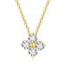 Unisex zircon four leaf clover pendant necklace female fashion simple crystal clavicle chain jewelry_ipsvogv.com