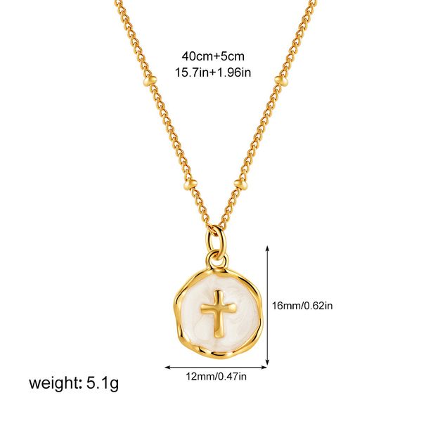 Hot Selling New Simple Necklace Cross Heart Star Moon Oil Drop Pendant Necklace Ladies Necklace_ipsvogv.com