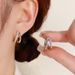 Women's Jewelry Temperament Fashion Double Layer Hollow Zircon Hoop Ear Buckle Exquisite Small Versatile Design Earrings_ipsvogv.com