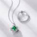 S925 Silver Ice Flower Cut High Carbon Diamond Ring And Pendant Dual Purpose Emerald Silver Jewelry Fashionable_ipsvogv.com