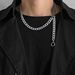 New Cuban Necklace Men And Women Titanium Steel Versatile Style Hip Hop Street Multi Layer Personality Trendy Cool Thick Chain_ipsvogv.com