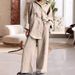 Women's Clothing nine quarter sleeve shirt loose pants two piece suit_ipsvogv.com