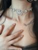 Light Luxury Sparkling Diamond Gold Zircon Butterfly Necklace Choker Collar Sweet Cool Niche High-end Feeling Collarbone_ipsvogv.com