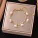 Fashionable Versatile Natural Freshwater Pearl Splicing Jewelry With Simple Design And Titanium Steel Bracelet For Women_ipsvogv.com