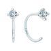 Internet celebrity fashion minimalist Mosang four claw earrings, female temperament niche, versatile pure silver earring_ipsvogv.com