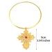 Pendant Necklaces Anniyo Ethiopian Big Cross And Round Chokers With Rhinestone For Women Gold Color Eritrea Africa_ipsvogv.com